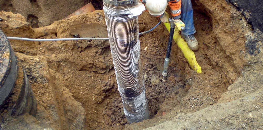 Sand Gestein absaugen